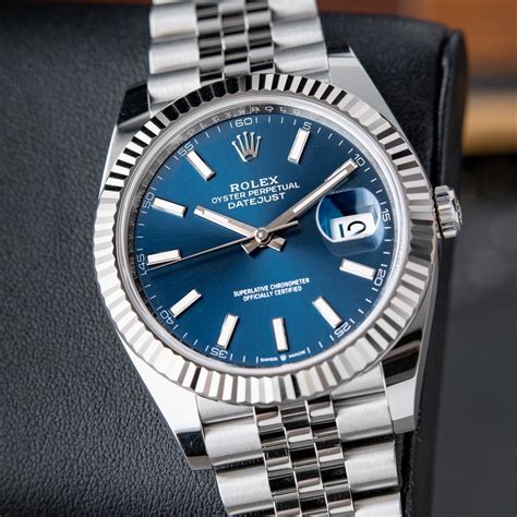 rolex jubille blu|rolex datejust 41 blue.